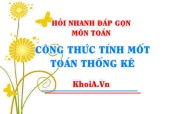 Mốt, Kí hiệu Mốt, Công thức tính Mốt Toán thống kê